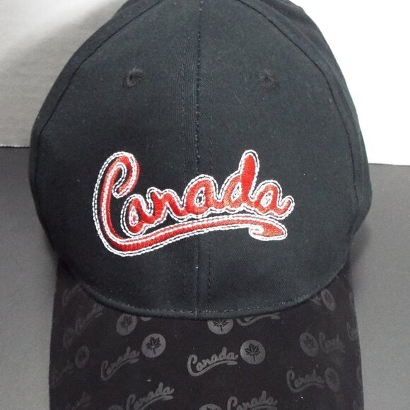 Canada Maple Leaf Black Suede Rim Men's Cap Hat - Picture 3 of 16